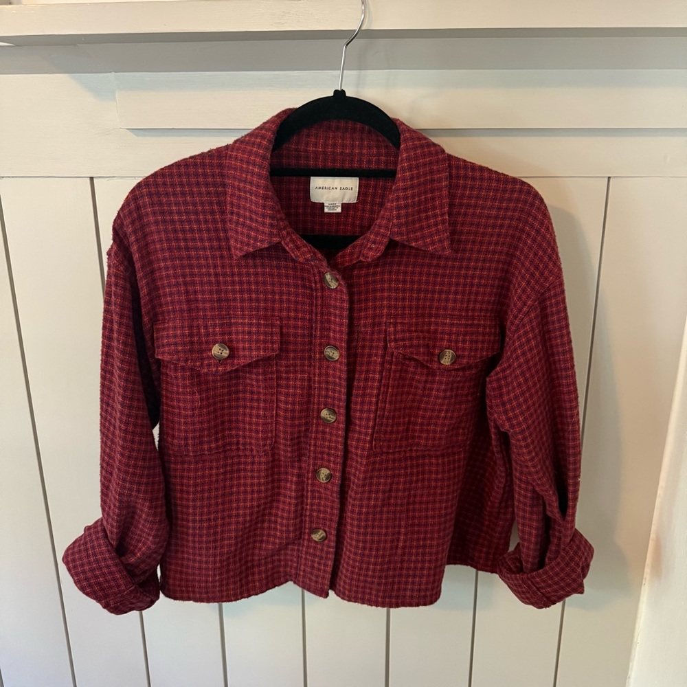 Red Plaid Button-Up Flannel